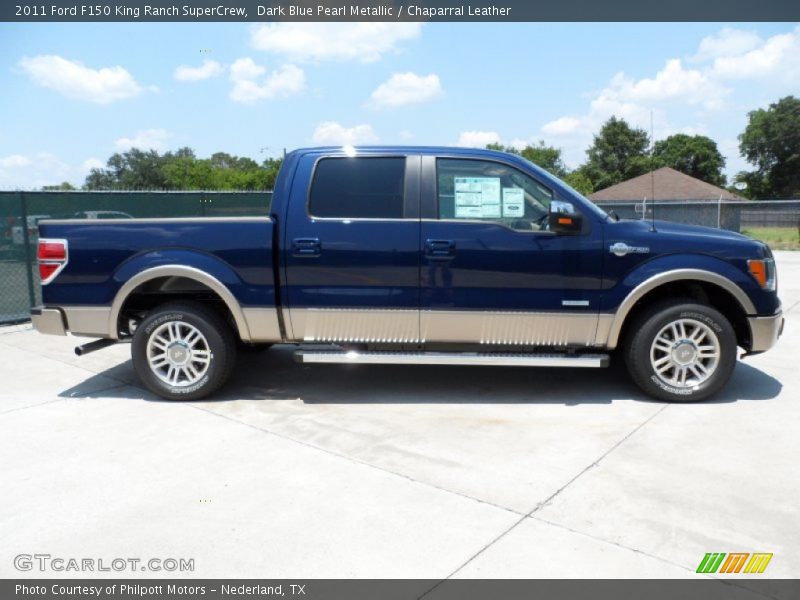 Dark Blue Pearl Metallic / Chaparral Leather 2011 Ford F150 King Ranch SuperCrew
