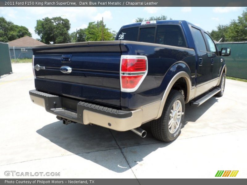 Dark Blue Pearl Metallic / Chaparral Leather 2011 Ford F150 King Ranch SuperCrew