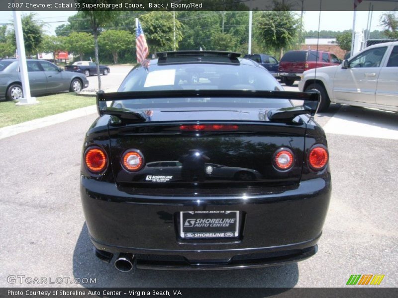 Black / Ebony/Red 2007 Chevrolet Cobalt SS Supercharged Coupe