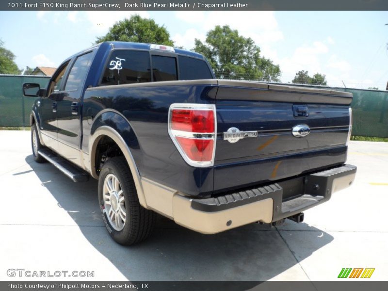 Dark Blue Pearl Metallic / Chaparral Leather 2011 Ford F150 King Ranch SuperCrew