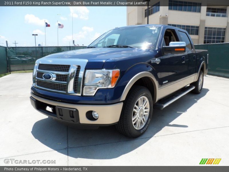 Dark Blue Pearl Metallic / Chaparral Leather 2011 Ford F150 King Ranch SuperCrew