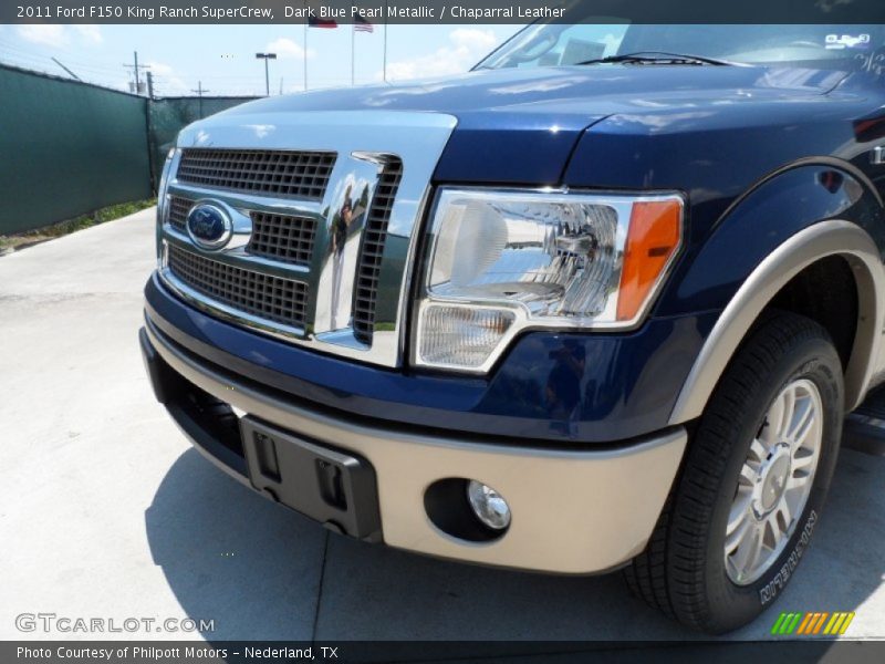 Dark Blue Pearl Metallic / Chaparral Leather 2011 Ford F150 King Ranch SuperCrew
