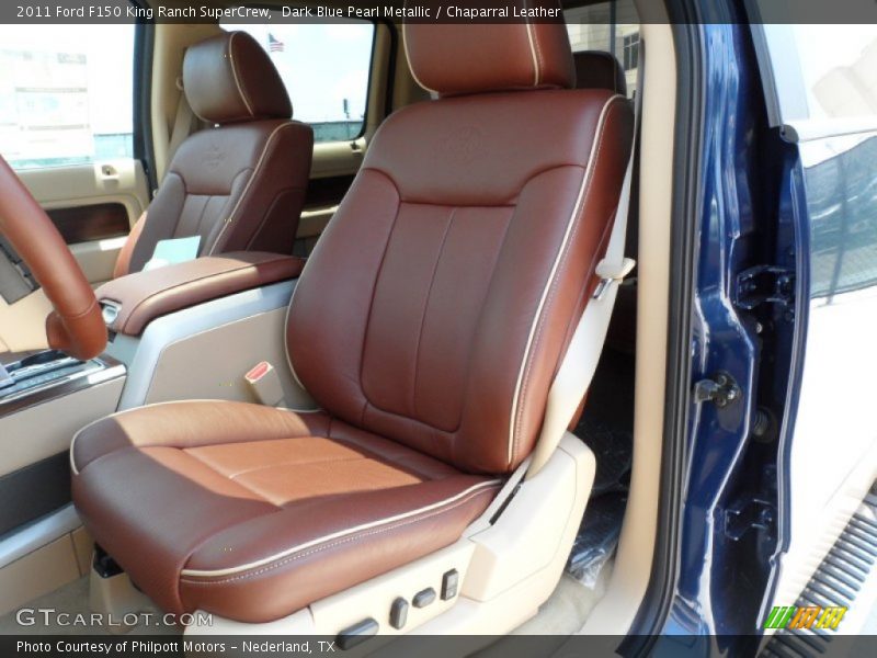 Dark Blue Pearl Metallic / Chaparral Leather 2011 Ford F150 King Ranch SuperCrew