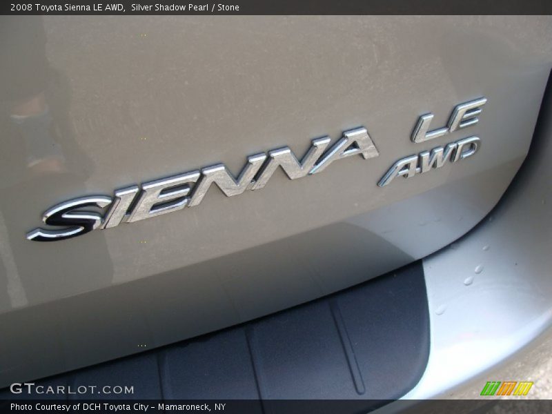 Silver Shadow Pearl / Stone 2008 Toyota Sienna LE AWD