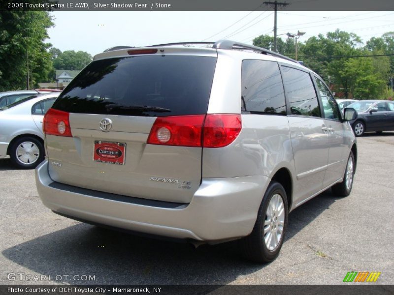 Silver Shadow Pearl / Stone 2008 Toyota Sienna LE AWD
