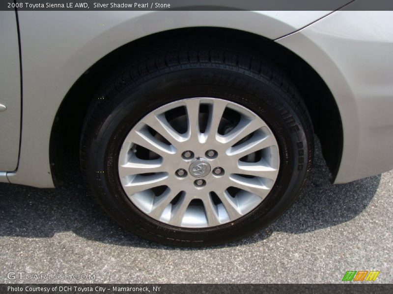 Silver Shadow Pearl / Stone 2008 Toyota Sienna LE AWD