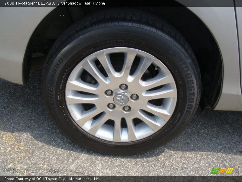 Silver Shadow Pearl / Stone 2008 Toyota Sienna LE AWD