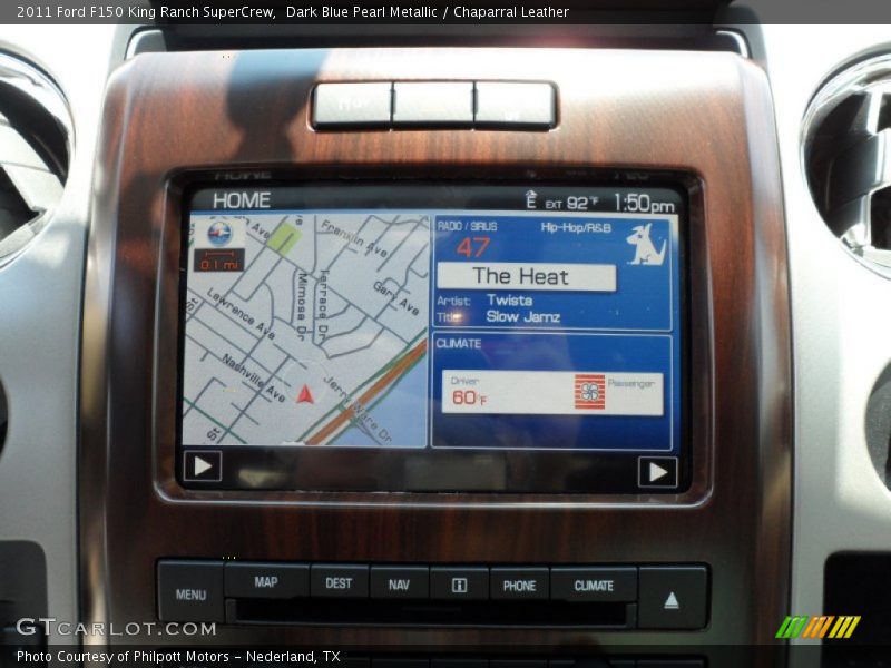 Dark Blue Pearl Metallic / Chaparral Leather 2011 Ford F150 King Ranch SuperCrew