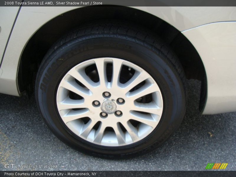 Silver Shadow Pearl / Stone 2008 Toyota Sienna LE AWD