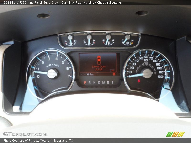 Dark Blue Pearl Metallic / Chaparral Leather 2011 Ford F150 King Ranch SuperCrew