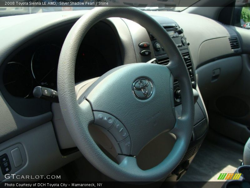 Silver Shadow Pearl / Stone 2008 Toyota Sienna LE AWD