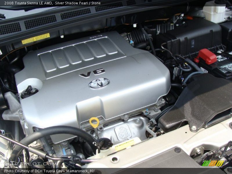 Silver Shadow Pearl / Stone 2008 Toyota Sienna LE AWD