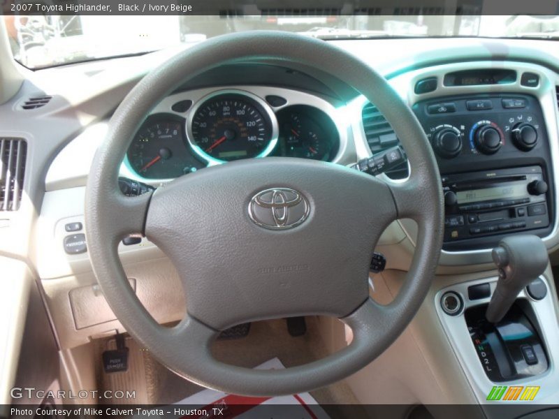 Black / Ivory Beige 2007 Toyota Highlander