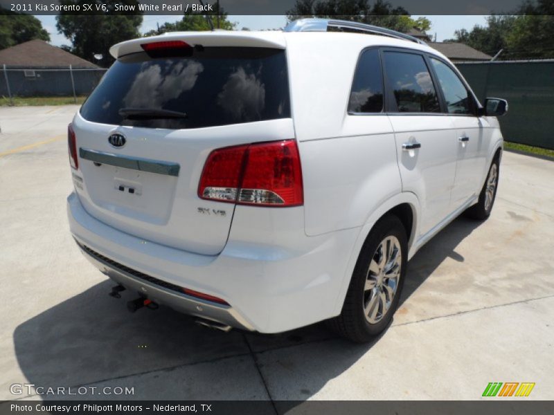 Snow White Pearl / Black 2011 Kia Sorento SX V6