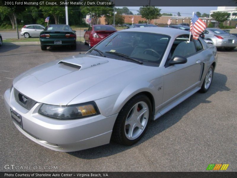 Silver Metallic / Dark Charcoal 2001 Ford Mustang GT Coupe