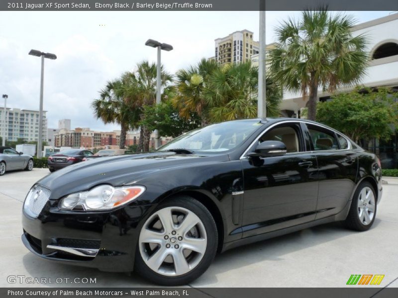 Ebony Black / Barley Beige/Truffle Brown 2011 Jaguar XF Sport Sedan