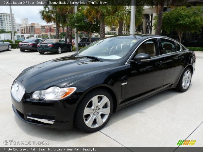 Ebony Black / Barley Beige/Truffle Brown 2011 Jaguar XF Sport Sedan