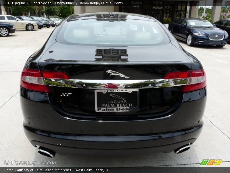 Ebony Black / Barley Beige/Truffle Brown 2011 Jaguar XF Sport Sedan