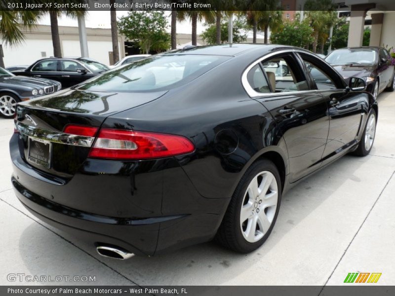 Ebony Black / Barley Beige/Truffle Brown 2011 Jaguar XF Sport Sedan