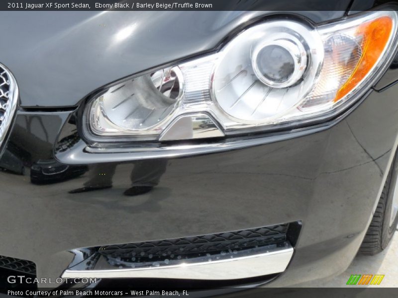 Ebony Black / Barley Beige/Truffle Brown 2011 Jaguar XF Sport Sedan