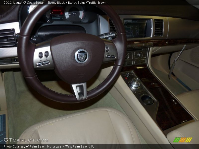 Ebony Black / Barley Beige/Truffle Brown 2011 Jaguar XF Sport Sedan