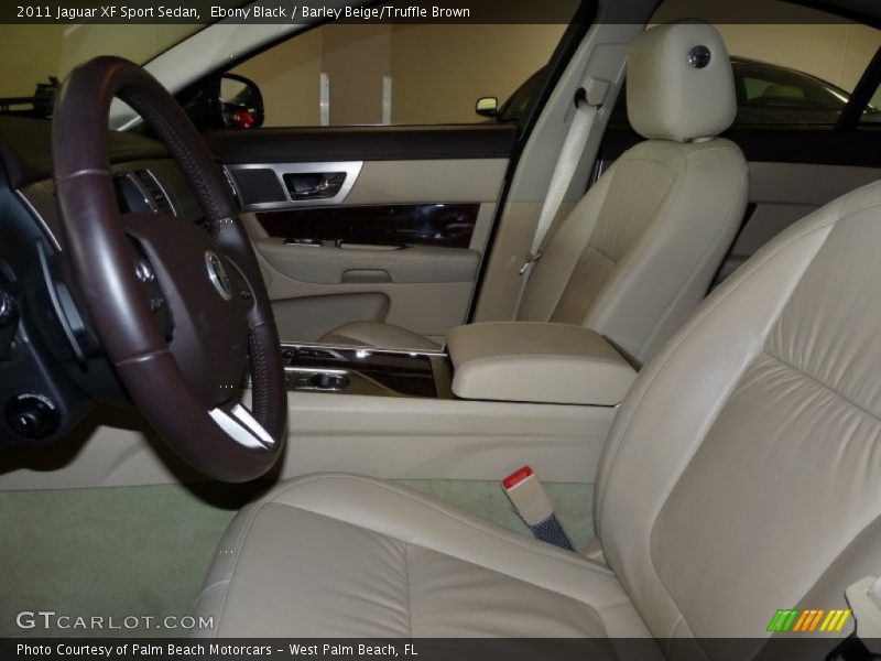 Ebony Black / Barley Beige/Truffle Brown 2011 Jaguar XF Sport Sedan