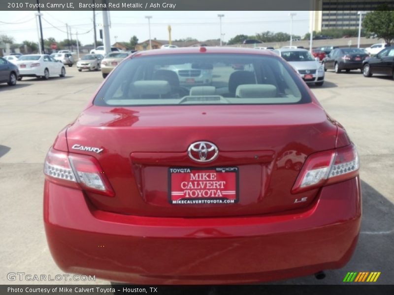 Barcelona Red Metallic / Ash Gray 2010 Toyota Camry LE