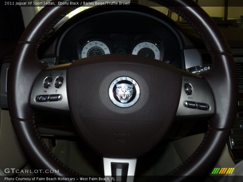 Ebony Black / Barley Beige/Truffle Brown 2011 Jaguar XF Sport Sedan
