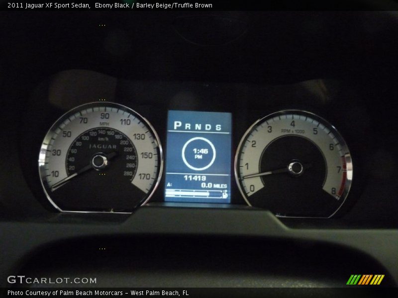 Ebony Black / Barley Beige/Truffle Brown 2011 Jaguar XF Sport Sedan