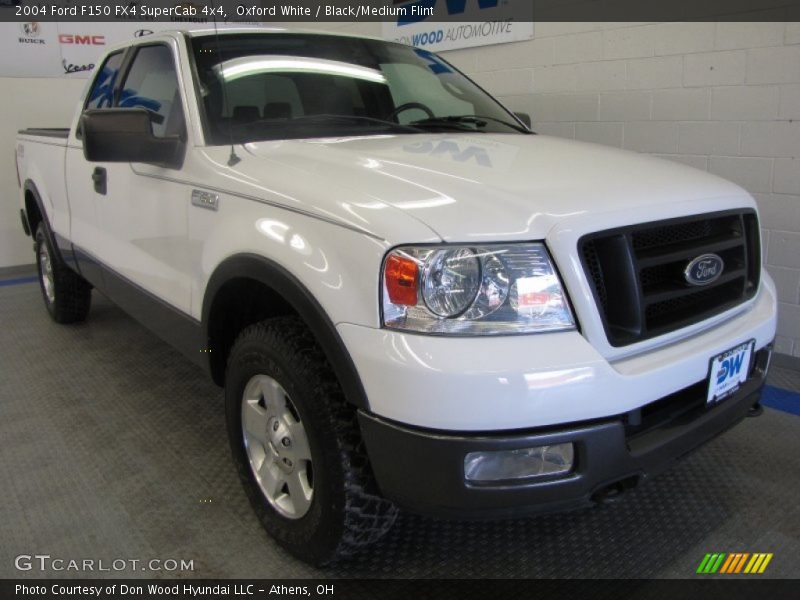 Oxford White / Black/Medium Flint 2004 Ford F150 FX4 SuperCab 4x4