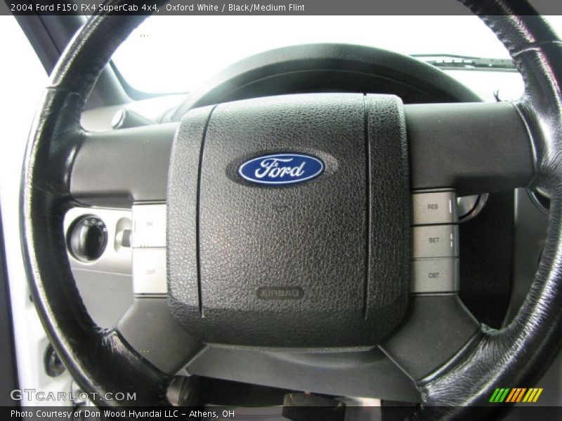 Oxford White / Black/Medium Flint 2004 Ford F150 FX4 SuperCab 4x4