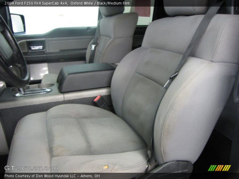 Oxford White / Black/Medium Flint 2004 Ford F150 FX4 SuperCab 4x4