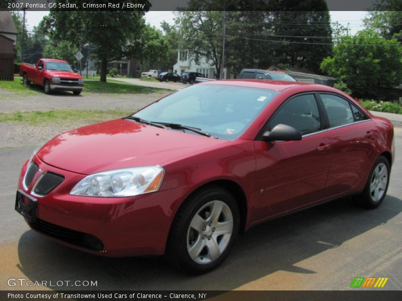Crimson Red / Ebony 2007 Pontiac G6 Sedan