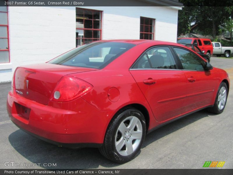 Crimson Red / Ebony 2007 Pontiac G6 Sedan