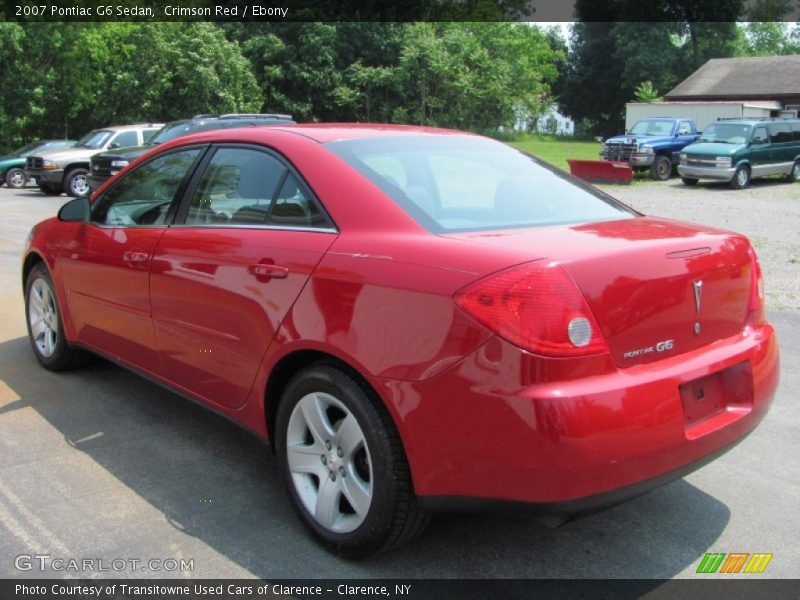 Crimson Red / Ebony 2007 Pontiac G6 Sedan