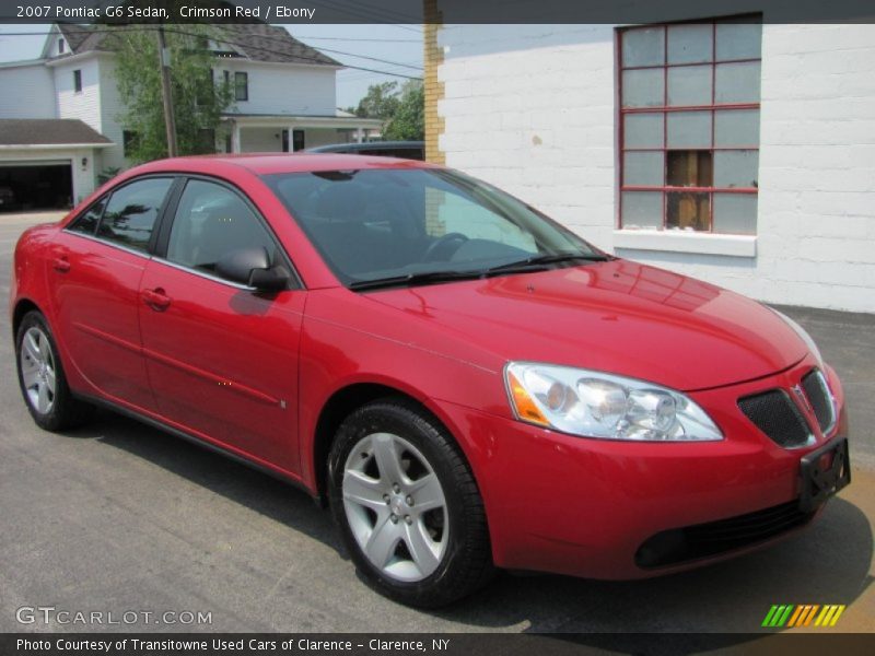Crimson Red / Ebony 2007 Pontiac G6 Sedan
