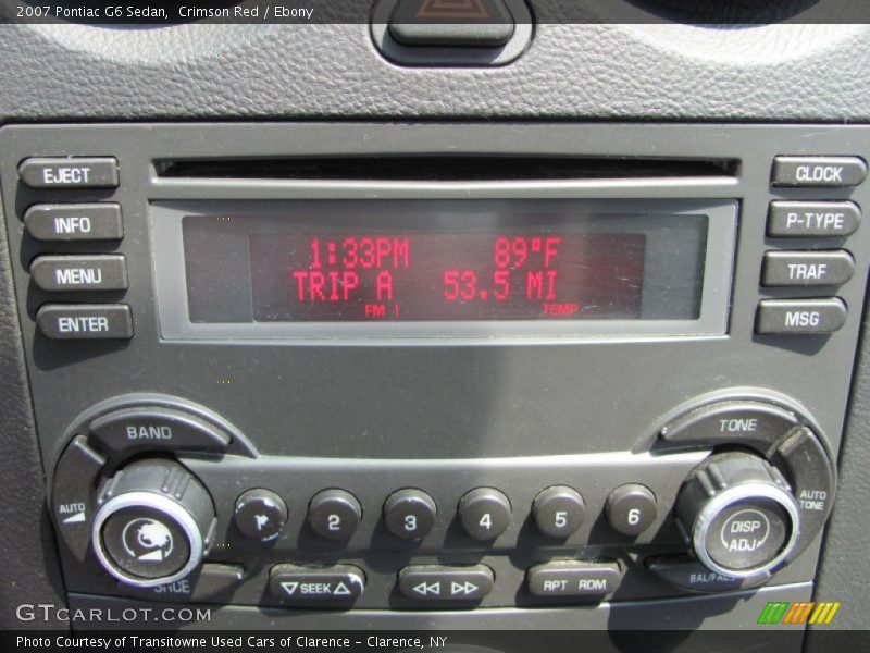 Crimson Red / Ebony 2007 Pontiac G6 Sedan