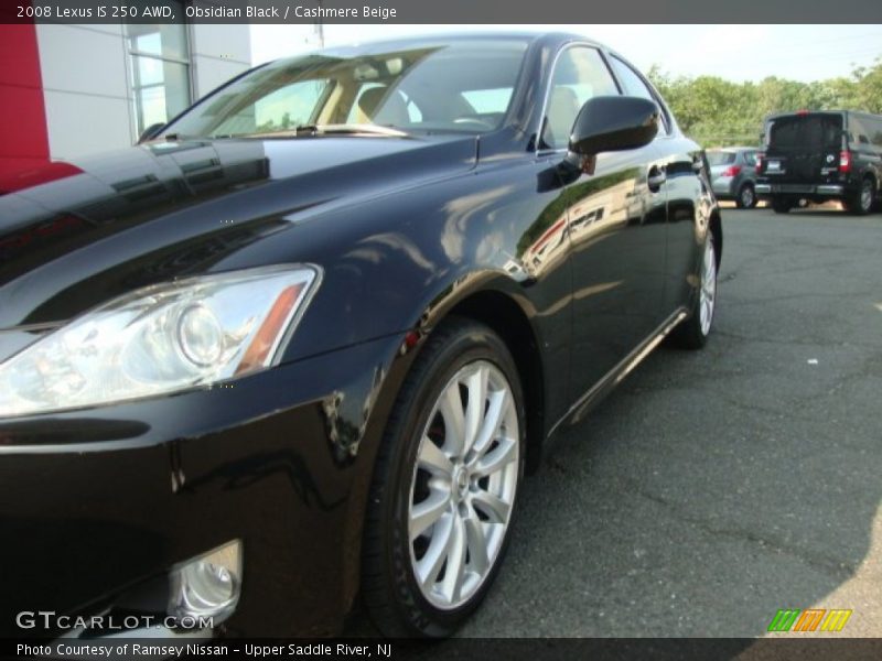 Obsidian Black / Cashmere Beige 2008 Lexus IS 250 AWD
