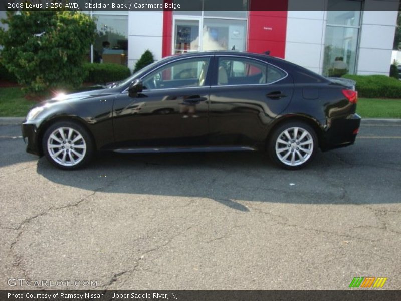 Obsidian Black / Cashmere Beige 2008 Lexus IS 250 AWD