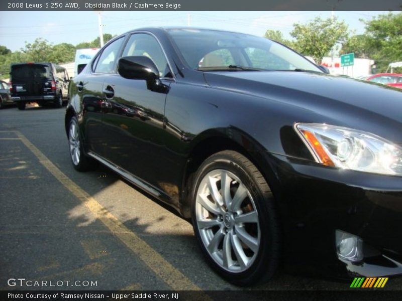 Obsidian Black / Cashmere Beige 2008 Lexus IS 250 AWD