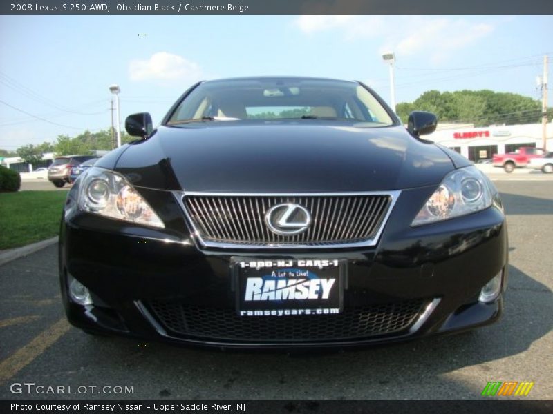 Obsidian Black / Cashmere Beige 2008 Lexus IS 250 AWD