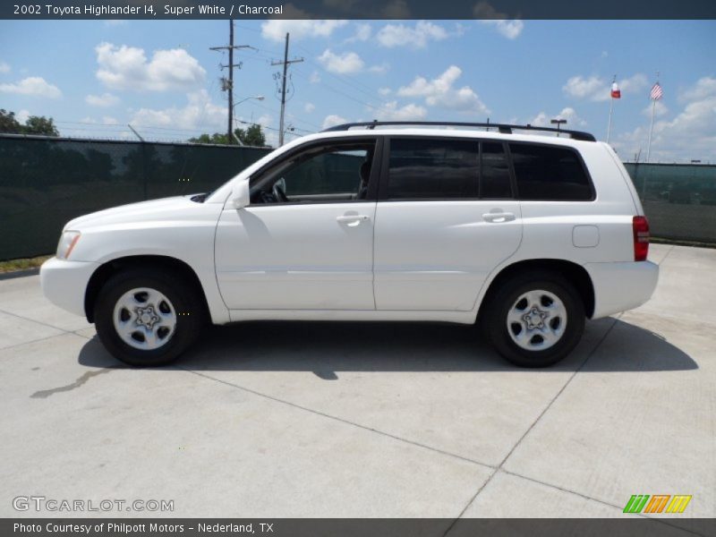 Super White / Charcoal 2002 Toyota Highlander I4