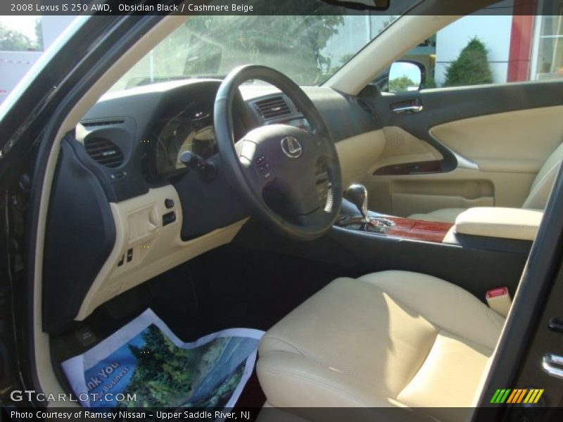 Obsidian Black / Cashmere Beige 2008 Lexus IS 250 AWD