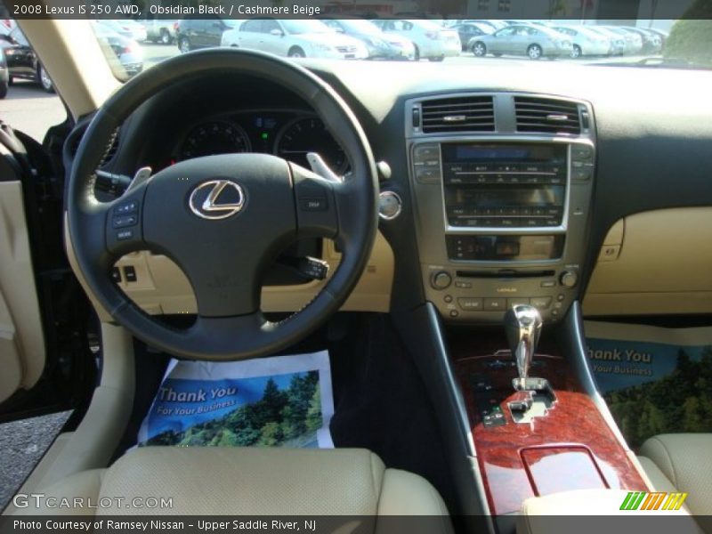 Obsidian Black / Cashmere Beige 2008 Lexus IS 250 AWD