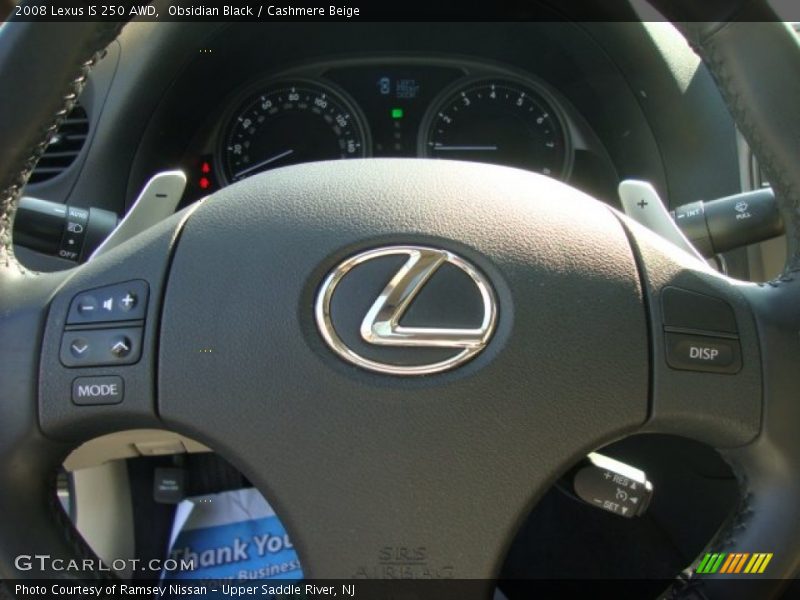 Obsidian Black / Cashmere Beige 2008 Lexus IS 250 AWD
