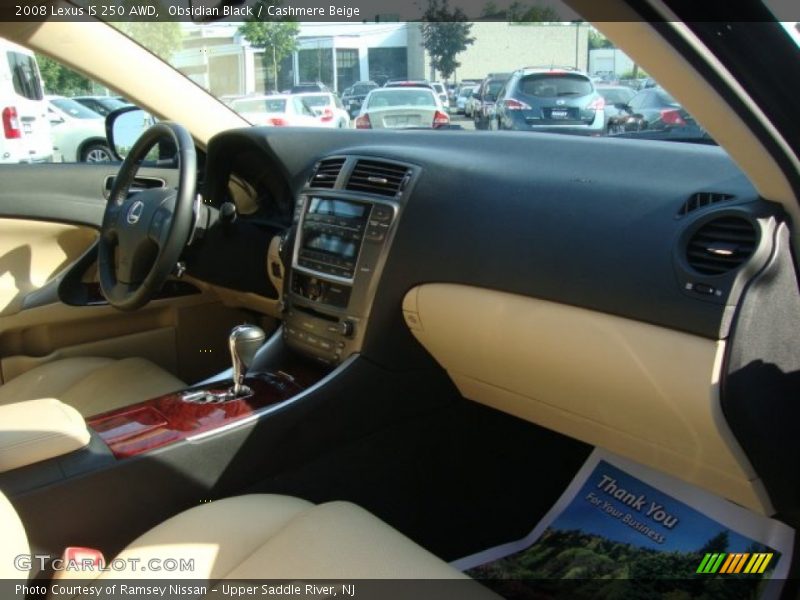 Obsidian Black / Cashmere Beige 2008 Lexus IS 250 AWD
