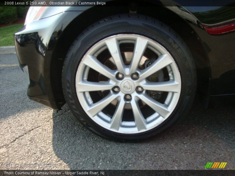 Obsidian Black / Cashmere Beige 2008 Lexus IS 250 AWD