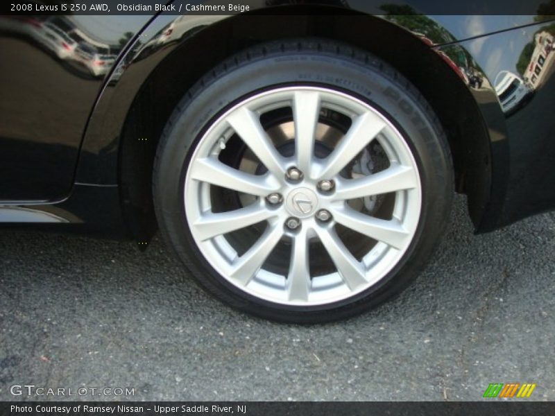 Obsidian Black / Cashmere Beige 2008 Lexus IS 250 AWD