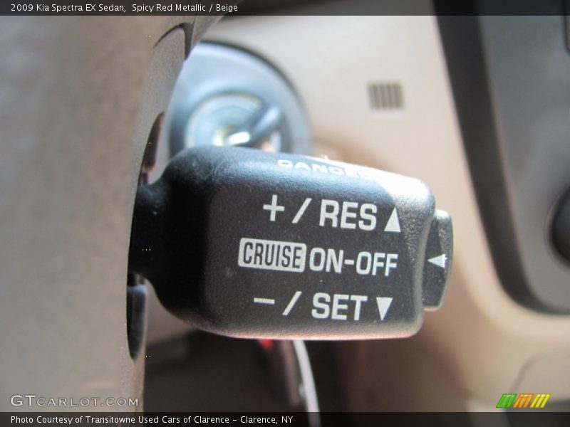 Spicy Red Metallic / Beige 2009 Kia Spectra EX Sedan