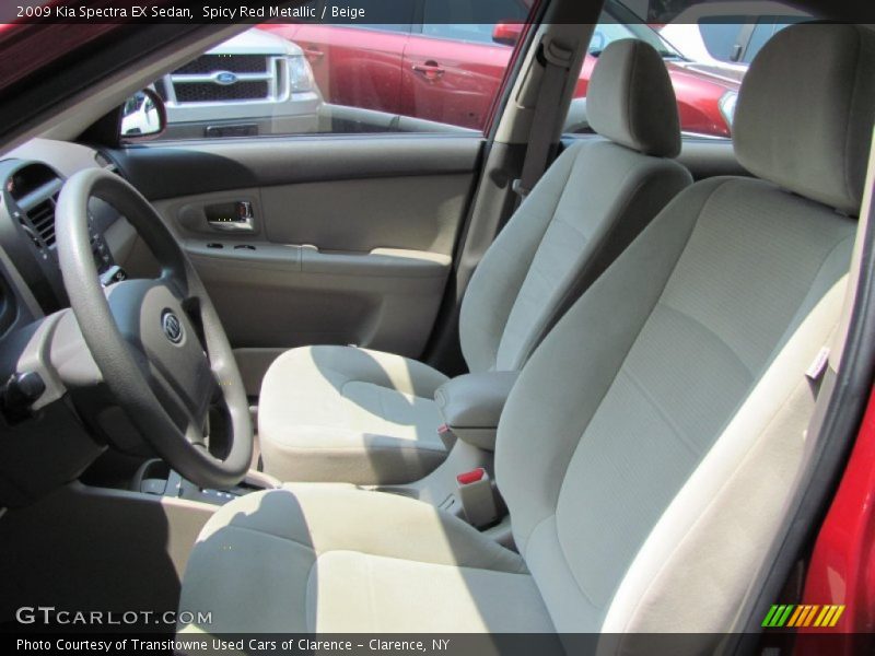 Spicy Red Metallic / Beige 2009 Kia Spectra EX Sedan